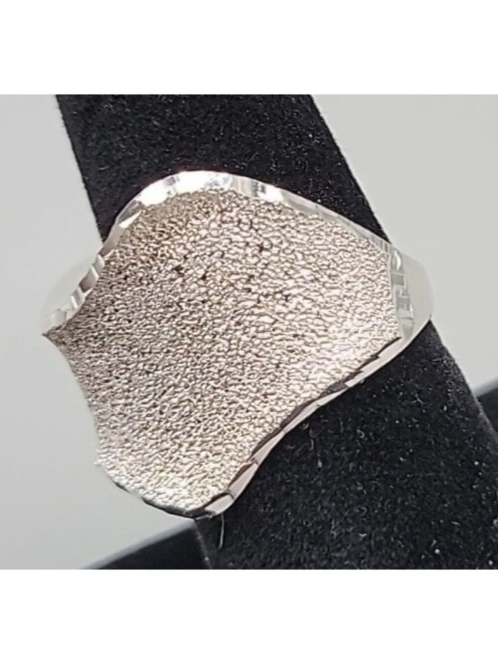 Vintage Sterling Silver Diamond Drizzle Cut Wave Ring Milor Italy Size 6.5 925 - Picture 7 of 16